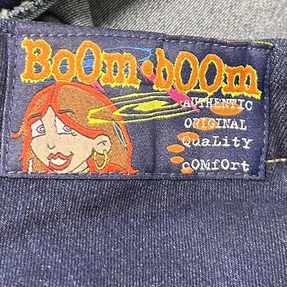 Vintage boom boom jeans Y2K low rise dark wash flared jeans | deadstock size 25 - Picture 7 of 8